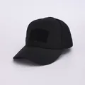 Gorra táctica negra con paneles de malla y zona frontal con velcro - Adulto 56-60cm / Negro de Malla