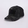 Taktische dunkle Python-Camouflage-Baseballkappe mit Netzgewebe und Klettverschluss - Erwachsene 56-60cm / Schwarzes Tarnnetz