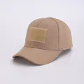 Taktisches khakifarbenes Baseball-Cap mit Klettverschlussfläche und strapazierfähigem Stoff - Erwachsene 56-60cm / Khaki