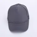 Dunkelgraue Trucker-Kappe mit atmungsaktivem Mesh-Rücken und dekorativem Seil - Verstellbar / Grau
