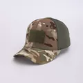 Taktische Camouflage-Baseballkappe mit Klettverschluss und grünem Netzrücken für Herren - Erwachsene 56-60cm / Netzartiges Militärgrünes Tarnmuster