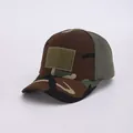Taktische Baseballkappe mit Tarnmuster und Klettverschluss für Outdoor und Militärsport - Erwachsene 56-60cm / Netzartiges Grünes Tarnmuster