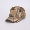 Taktische Baseballkappe im Khaki-Python-Muster mit Klettfläche an der Vorderseite - Erwachsene 56-60cm / Wüstentarnung Mit Pythonmuster