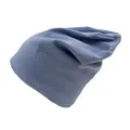 Détail du bonnet en maille gaufrée lilas montrant la texture douce et les côtes - Rose bonbon