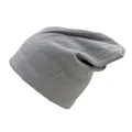 Bonnet en maille côtelée gris de qualité supérieure pour la chaleur hivernale - Gris clair