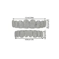 Detailed size specifications for silver hip hop grillz with set cubic zirconia stones - Silver (YT003)