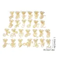 Detailed view of hip-hop iced out butterfly alphabet pendants with gold plating and crystals - Butterfly Style Letter A / Gold (Includes 60cm Rope Chain)