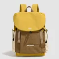 Sac à dos imperméable bicolore jaune et marron avec le logo de marque NorthNansen - Jaune et Brun