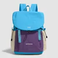 Sac à dos en tissu Oxford bicolore bleu clair, violet foncé et beige élégant - Bleu et Violet