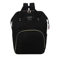Waterproof large capacity multi-functional mummy diaper backpack in classic black - Black