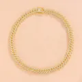 Collana a catena a fulmine dorata ghiacciata con pavé di zirconi cubici scintillanti - 18inch / Collana Oro (45cm)