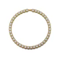 Lussuosa collana tennis dorata da 10mm con zirconi quadrati per un look hip hop audace - 8 pollici / Stile Bracciale Oro