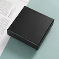 Premium black textured square jewelry gift box with a sophisticated lid and base design - Exquisite Black Gift Box (9.5cm*9.5cm*3.5cm)