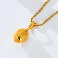 Golden American football pendant with rope chain and sparkling rhinestone details - American Football Pendant Only / Gold