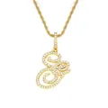 Collier avec pendentif lettre S dorée et chaîne torsadée pour style hip-hop luxe - Lettre G-Or