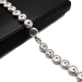 DIY jewelry beads with metallic silver finish and natural volcanic stone texture - Silver