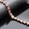 Perline a forma di stella in pietra lavica bronzata per creazione gioielli fai da te - Oro Rosa Antico