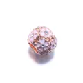 Charm fleur or rose avec fleurs de cerisier en émail rose et cristaux pour bracelets DIY - Or Rose (Blanc)