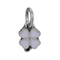 Pendentif trèfle à quatre feuilles en émail blanc pour bracelets DIY bijoux - Blanc 02