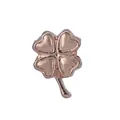 Pendentif trèfle à quatre feuilles or rose avec pétales en cœur et fini métallique - Or rose