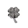 Pendentif trèfle à quatre feuilles argenté avec finition vintage pour bracelets DIY - Argent 02