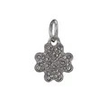 Pendentif trèfle à quatre feuilles en argent avec zircons brillants pour bracelets charms - Zircon Blanc 1
