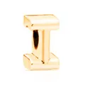 Perlina a lettera I in lega dorata lucida per bracciali fai-da-te e gioielli - Lettera I / 10 Pezzi/Confezione (12mm) / Oro