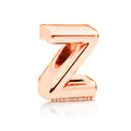 Ciondolo a forma di lettera Z in oro rosa lucido per bracciali fai-da-te - Lettera Z / 10 Pezzi/Confezione (12mm) / Oro rosa