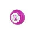 Perle de charme en acrylique violet poli avec noyau argenté à large trou pour DIY - Violet foncé