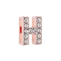 Perle lettre H en or rose sertie de cristaux pour accessoires de bracelet de 10 mm - Lettre H (Or Rose)