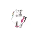Détail de la perle licorne en émail arc-en-ciel pour bracelets en maille à faire soi-même - Forme de Licorne (Argent 2)