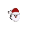 Perle charm Père Noël en émail pour bracelets DIY avec design festif de Noël - Père Noël (1) / Argent