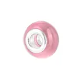 Perle en acrylique rose poli avec noyau en alliage argenté pour bracelets à breloques - Rose