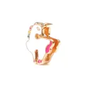 Gros plan détaillé d'une breloque licorne dorée avec émail arc-en-ciel pour bracelets DIY - Forme de Licorne (Or 2)