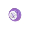 Perle en acrylique violette brillante avec cœur en métal argenté pour bijoux DIY - Violet