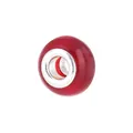 Perle rouge en résine avec noyau en métal argenté à large trou pour bracelets DIY - Rouge