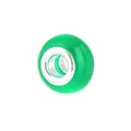 Perle charm en résine verte translucide avec noyau en métal argenté pour création bijoux - Vert