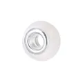 Perle charm en acrylique rose clair avec grand trou plaqué argent pour bijoux - Blanc