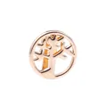 Pendentif arbre de vie rond en or rose avec design évidé et finition métallique - Style Arbre de Vie / Or