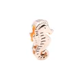 Perle hippocampe en or rose texturée pour bracelet à breloques de style océan - Style Hippocampe / Or