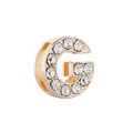 Perle lettre G en alliage doré avec strass pour bracelets coulissants de 10 mm - Lettre G Dorée