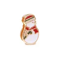 Charm bonhomme de neige de Noël pour bracelet 10mm en finition dorée et émail rouge - Bonhomme de Neige (11) / Or