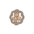 Gouden #1 MOM bedel voor 10mm bandje met fonkelende strassteentjes en open design - Goud #1MOM (Goud 1)