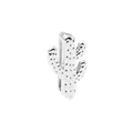 Passant de bracelet en métal argenté motif cactus pour bracelet de montre de 10 mm - Style Cactus / Argent