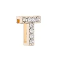 Charme coulissant lettre T doré 10mm avec strass pour bracelets et montres - Lettre T Dorée