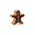 Charm bonhomme en pain d'épices en émail brun et doré pour bracelet de 10 mm - Bonhomme en Pain d'Épice (13) / Or