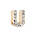 Perle coulissante lettre U en alliage doré avec strass pour bracelets de 10 mm - Lettre U Dorée