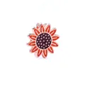 Perle de tournesol en émail orange et cœur violet pour bracelet en maille DIY - Forme de Tournesol (Or Rose 8)