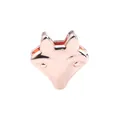 Perle tête de renard or rose pour bijoux DIY avec finition métallique géométrique - Style Renard / Or rose