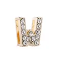 Charm lettre W en alliage doré de 10 mm avec cristaux brillants pour bracelets - Lettre W Dorée